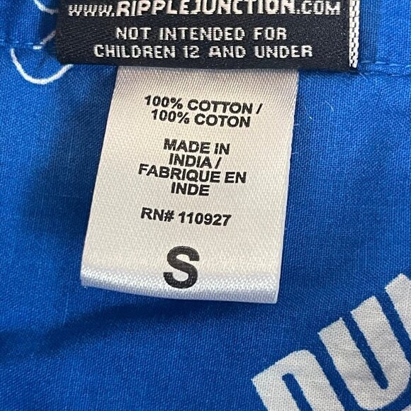 The Office‎ Dunder Mifflin Men’s Small Blue Graphic Button Up Short Sleeve Shirt - Picture 6 of 11